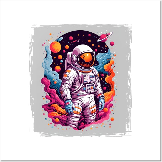 Colorful Astronaut Wall Art by Tiago Augusto